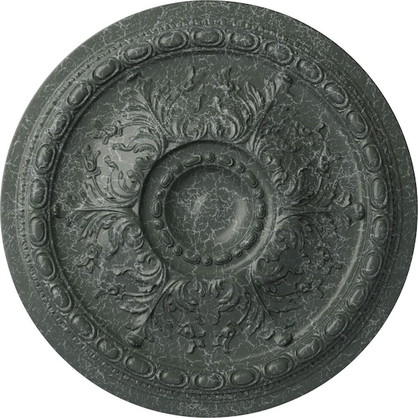Ekena Millwork Stockport Ceiling Medallion (Fits Canopies up to 6 1/4"), 28"OD x 2 3/4"P, Athenian Green Crackle CM28STAGC - main